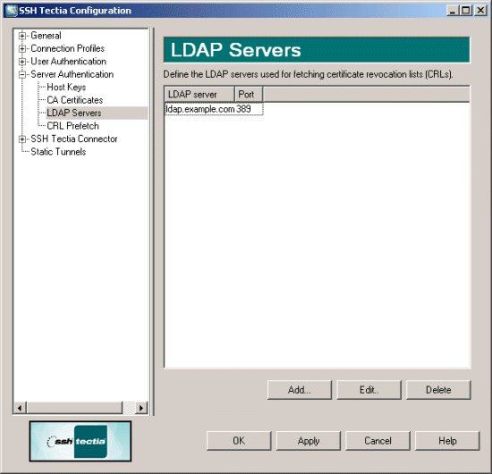 Defining LDAP servers