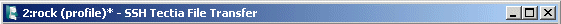 The file transfer window title bar