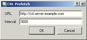 Adding a CRL prefetch setting