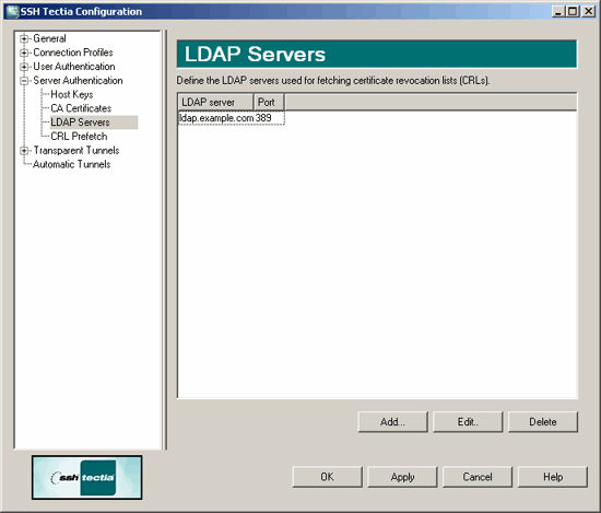 Defining LDAP servers
