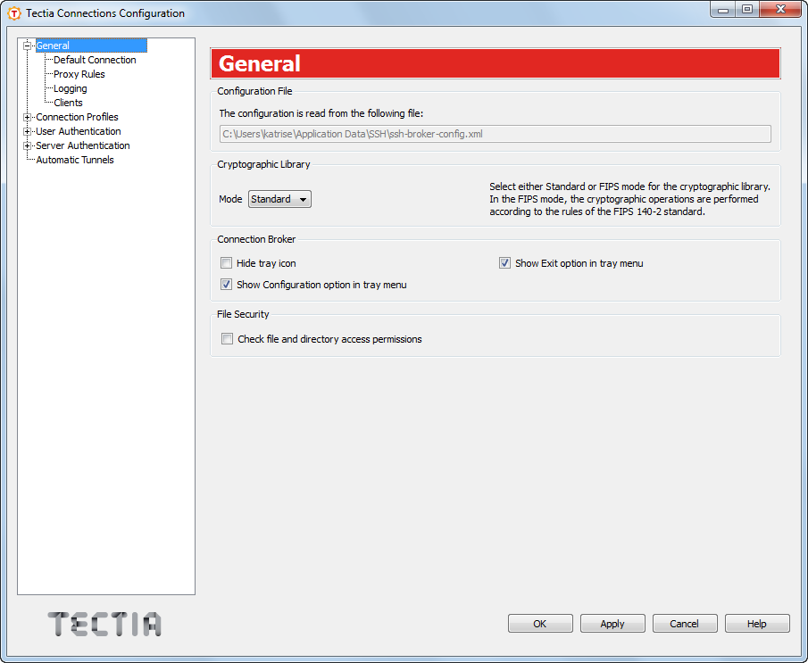 General settings