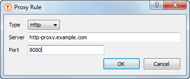 Defining alternate proxy for the profile