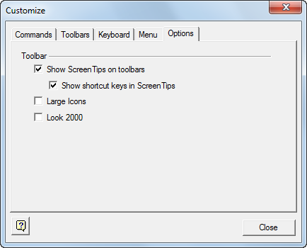 Customizing general user-interface options