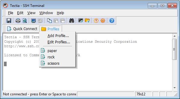 Adding connection profiles
